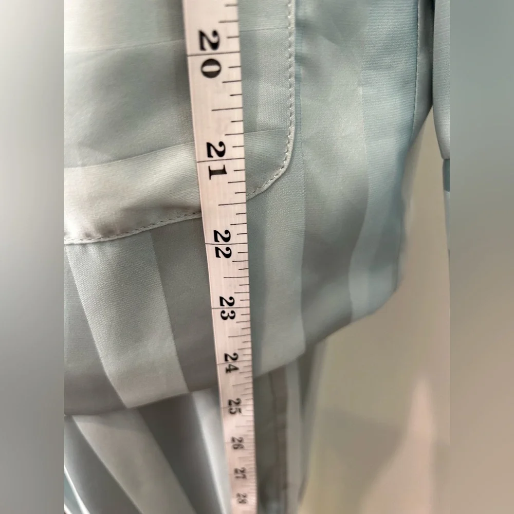 VERA & LUCY - Mint Striped Silky Trouser & Blazer Suit Size S - Picture 12 of 16